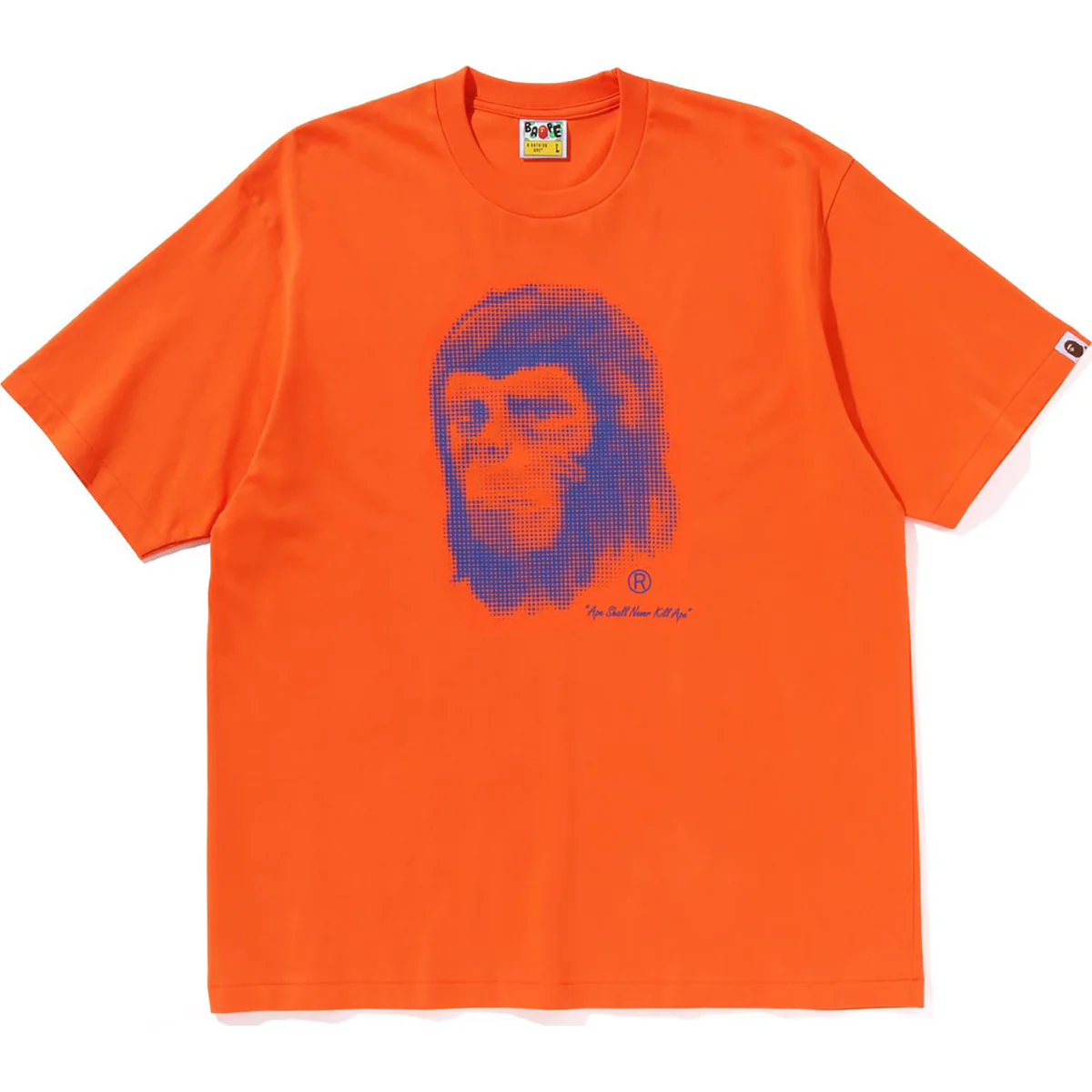 BAPE CLOTHING PIXEL COMIC APE HEAD RELAXED FIT TEE MENS-ORANGE BAPE CLOTHING PIXEL COMIC APE HEAD RELAXED FIT TEE MENS-ORANGE