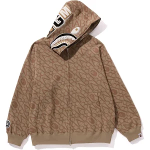 Bape Hoodie Sport Monogram Shark Hoodie Mens-Beach
