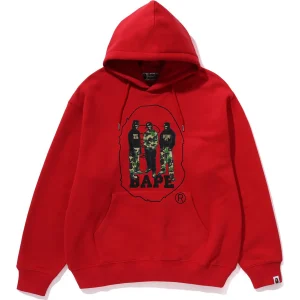Bape Sport Graphic Pullover Hoodie Mens-Red