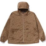 Bape Sport Monogram Lightweight Hoodie Jacket Mens