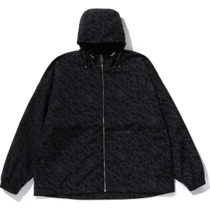 Bape Sport Monogram Lightweight Hoodie Jacket Mens-Black