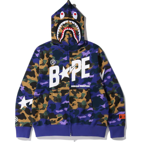 Bape a Bathing Ape® X Heron Preston Hoodie-Purple Bape a Bathing Ape® X Heron Preston Hoodie-Purple