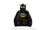 【 BAPE X DC 】BATMAN FULL ZIP HOODIE-BLACK