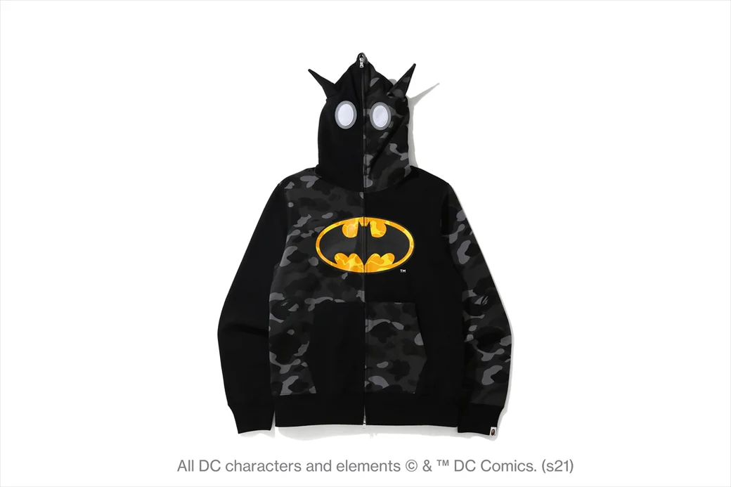 【 BAPE X DC 】BATMAN FULL ZIP HOODIE-BLACK 【 BAPE X DC 】BATMAN FULL ZIP HOODIE-BLACK
