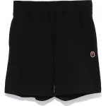 BAPE APE HEAD ONE POINT OVERSIZED SWEAT SHORTS LADIES-BLACK