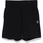 BAPE APE HEAD ONE POINT OVERSIZED SWEAT SHORTS LADIES-BLACK