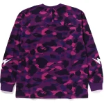 BAPE COLOR CAMO LS TEE RELAXED FIT MENS-PURPLE
