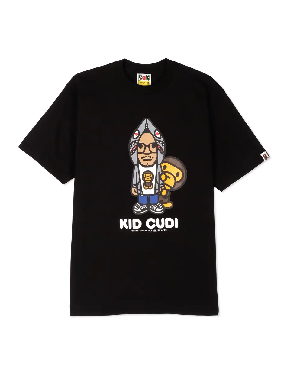 Bape x Kid Cudi Baby Milo Tee-BLACK Bape x Kid Cudi Baby Milo Tee-BLACK